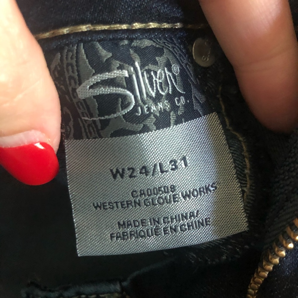 Silver Suki Jegging medium wash jeans size  24 - Picture 7 of 8